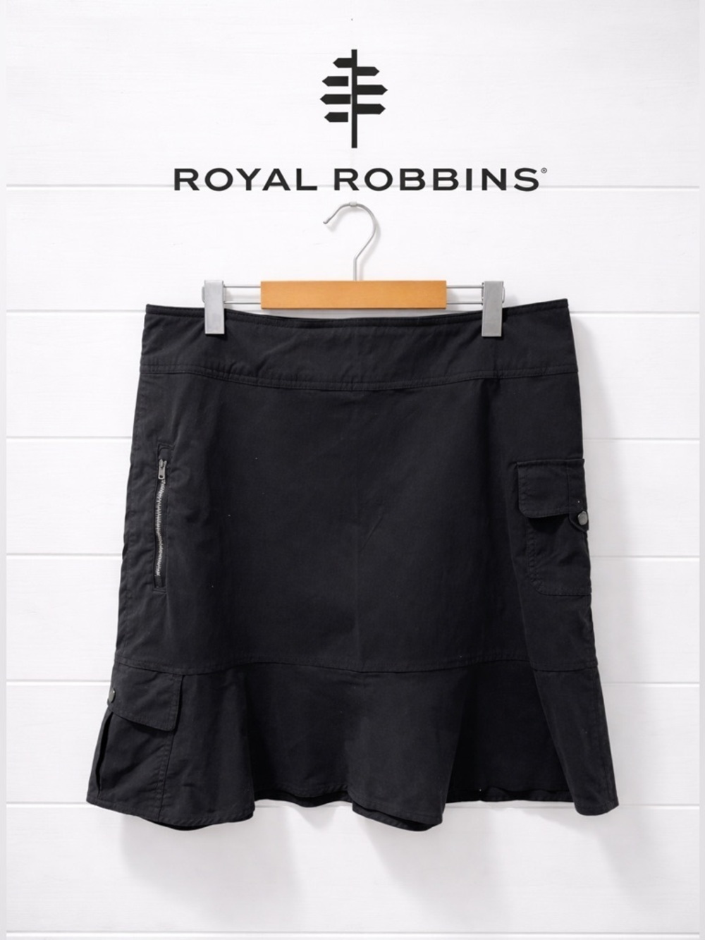 Royal Robbins Black Cargo Skirt – Size 10
